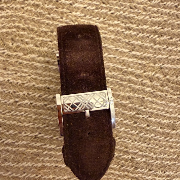 Burberry Rectangular Swiss Made Watch Brown Leather Strap BU1103 - Picture 4 of 5